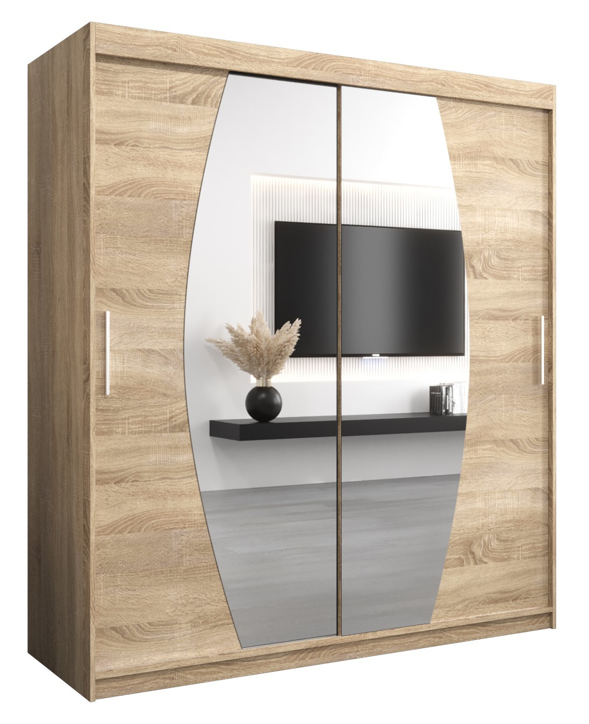 Szafa przesuwna Garderoba Elypse 180 sonoma   sonoma