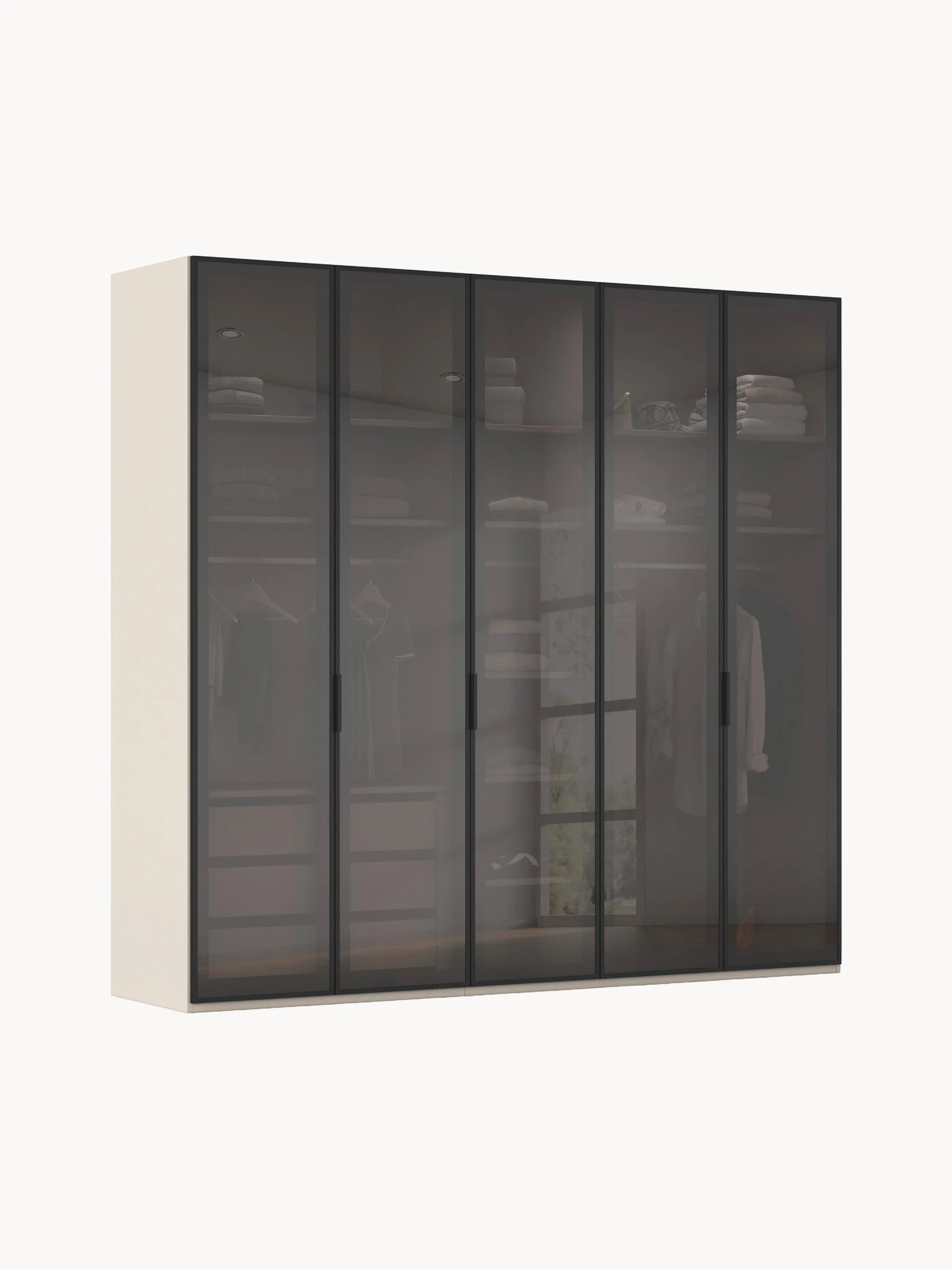 Drehtürenschrank Soriso mit LED-Beleuchtung