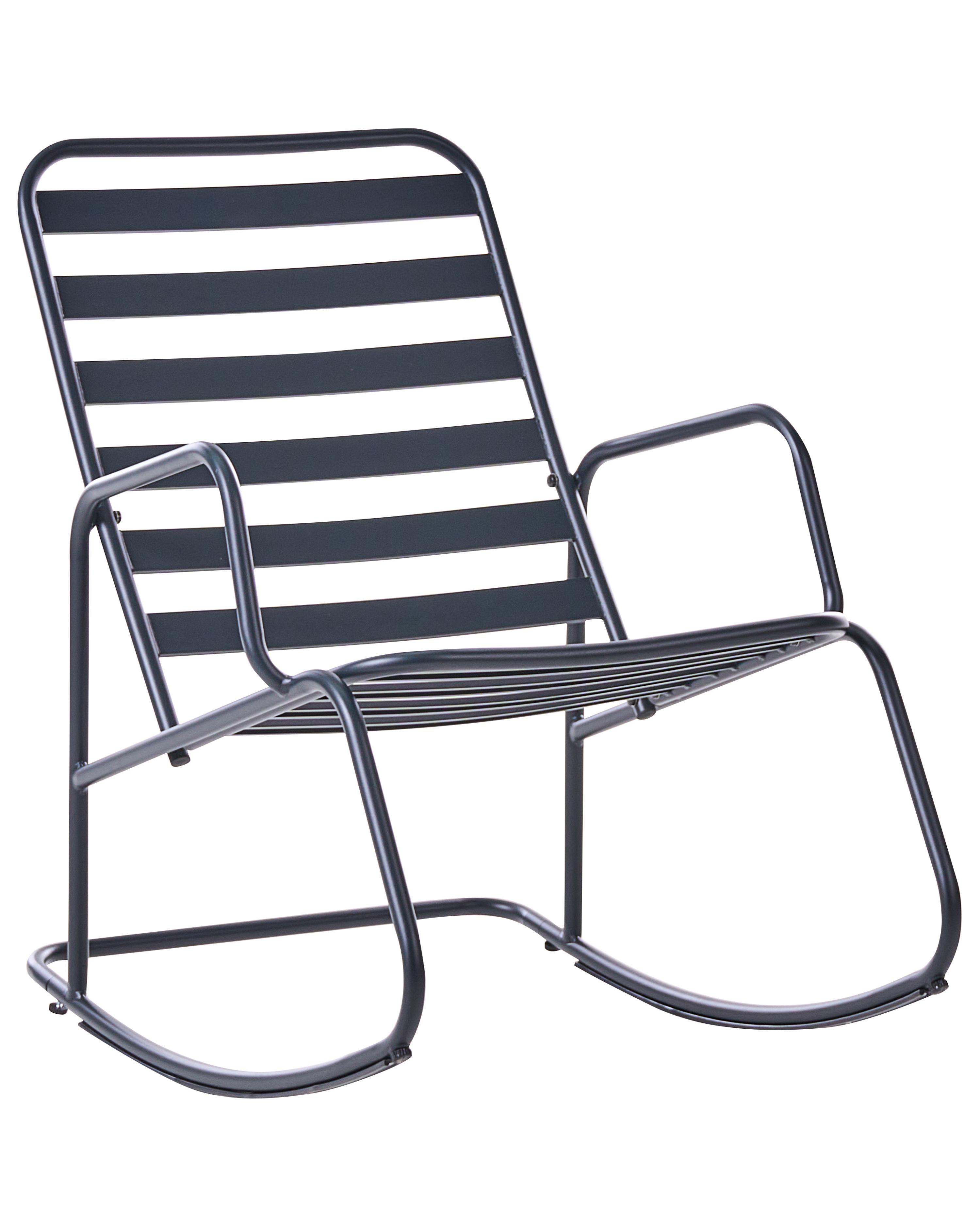Garden Rocking Chair TURI Metal Black