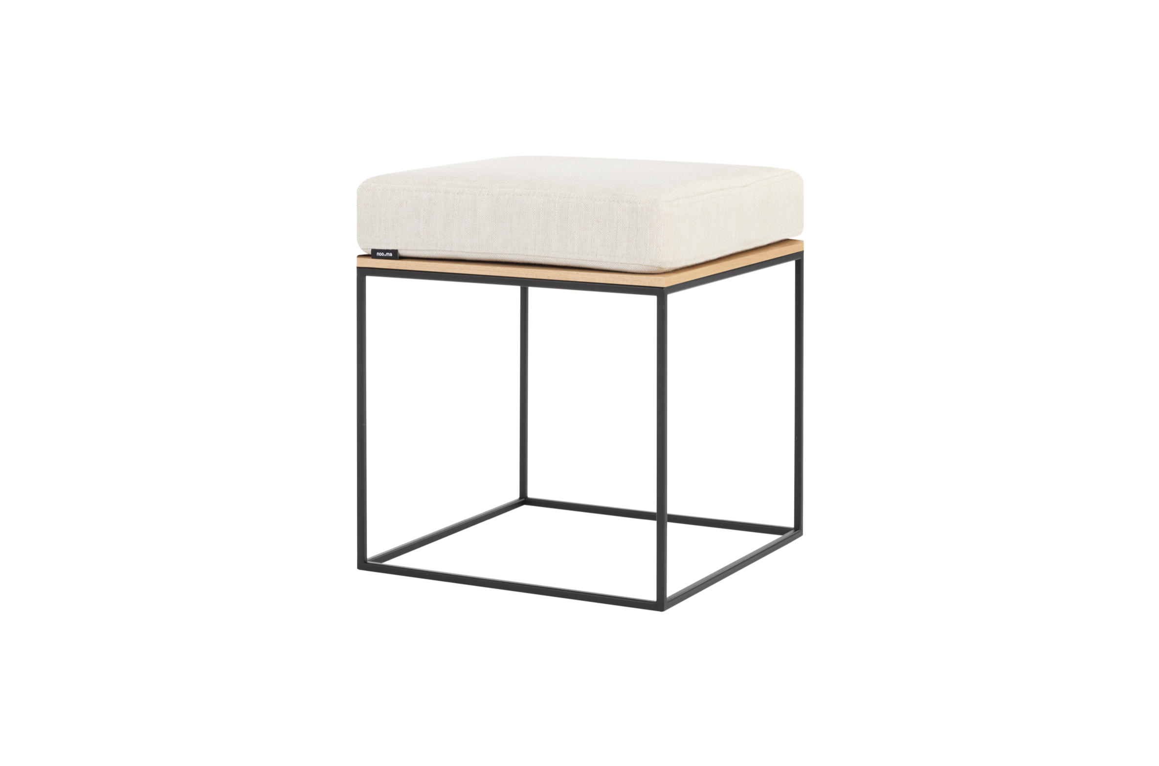 noo.ma FEO Poef - Oak / Creme Beige