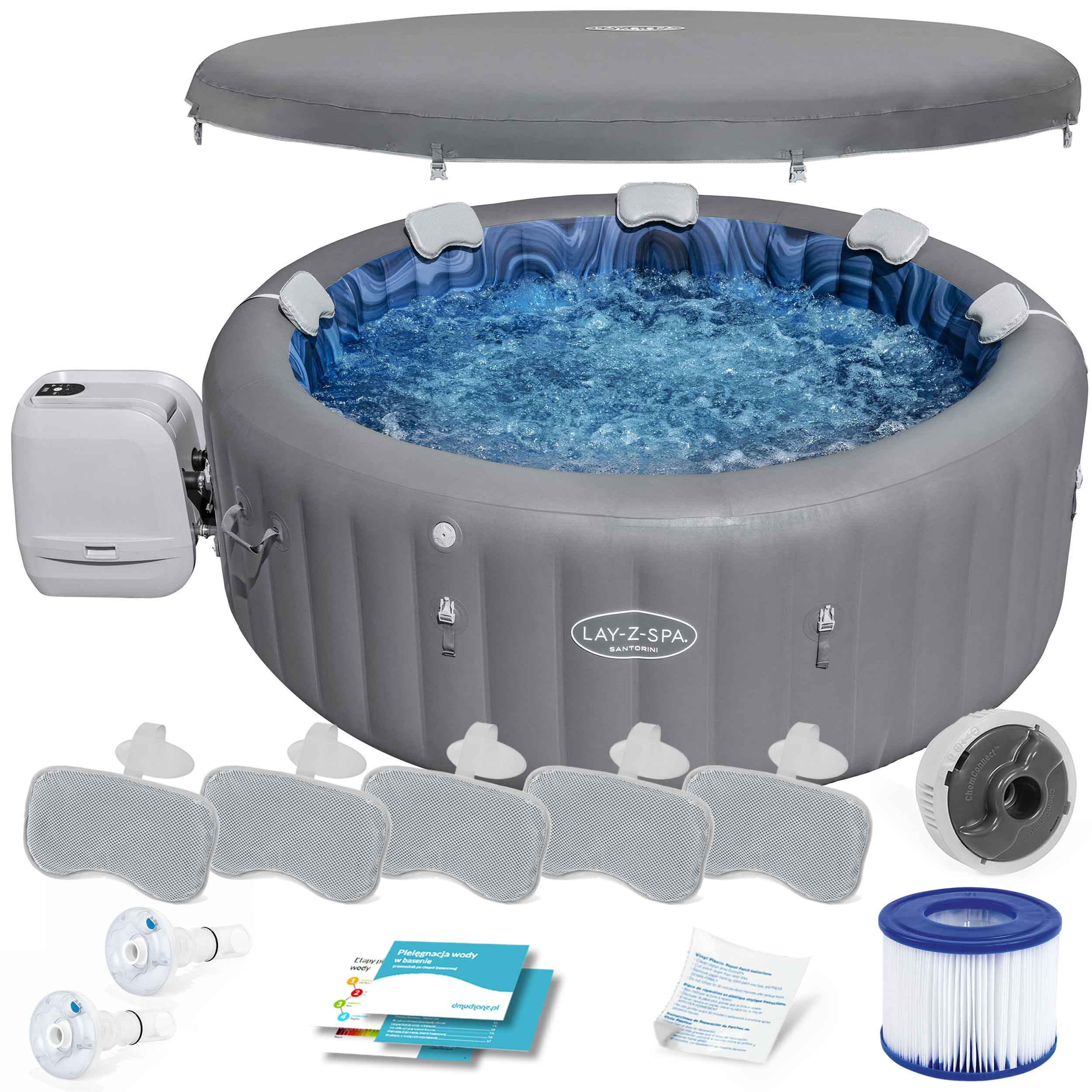 Dmuchane spa ogrodowe 7-osobowe hydromasaż WIFI Bestway 6001T