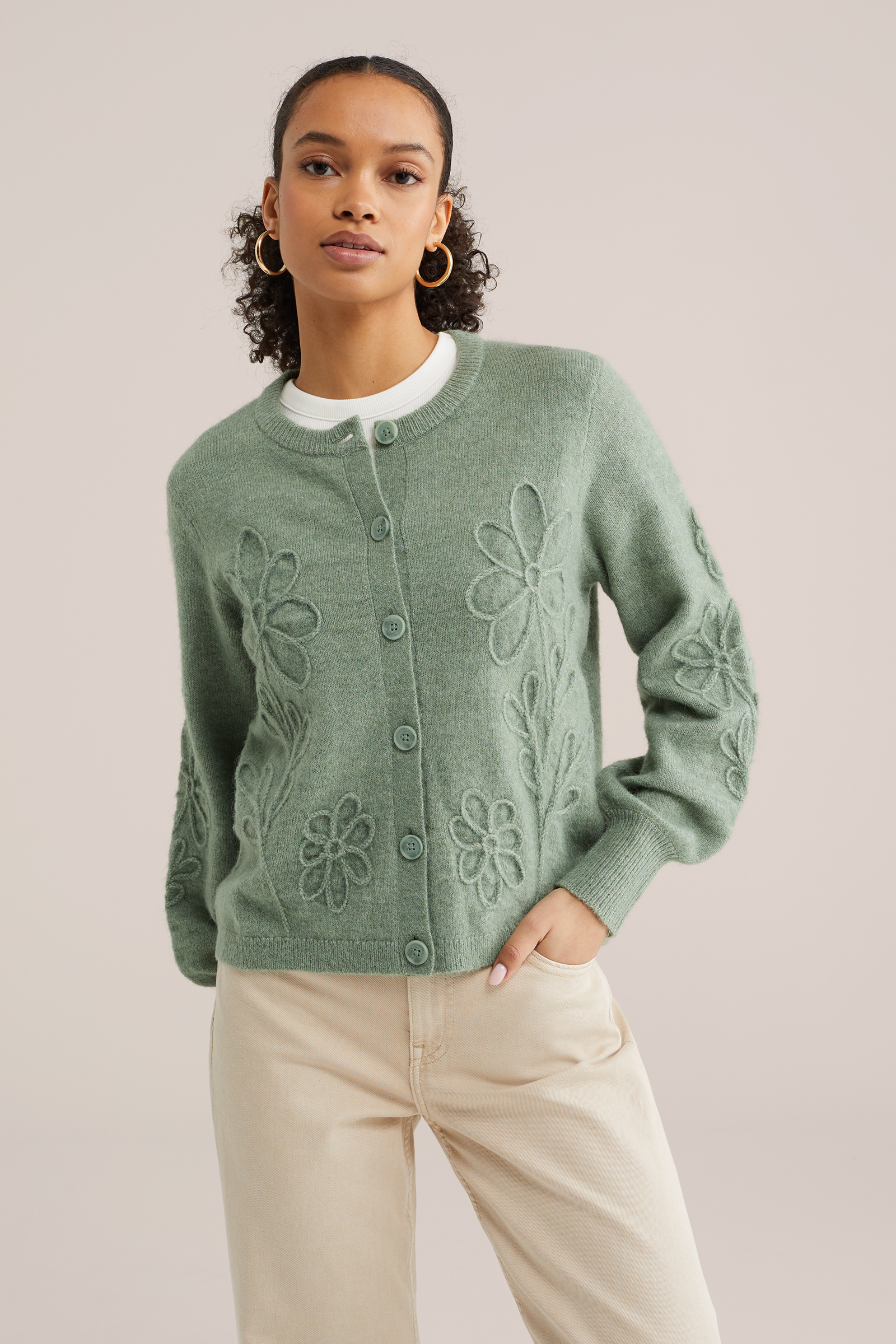 Dames vest met borduursels