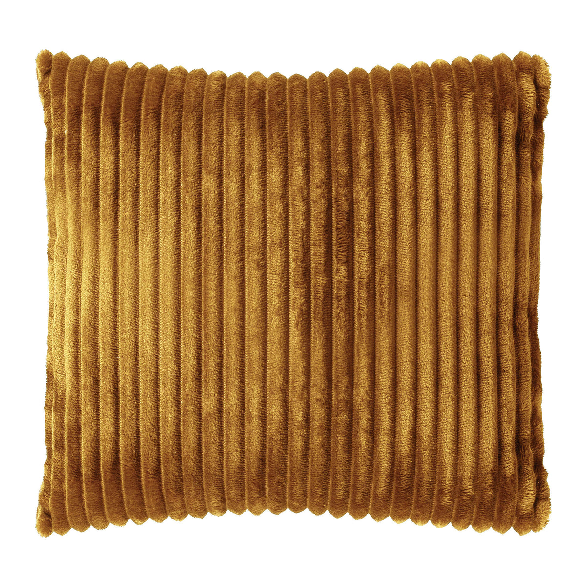 MART - sierkussen 45x45 cm - zacht ribfluweel - gerecycled - Chai Tea - geel