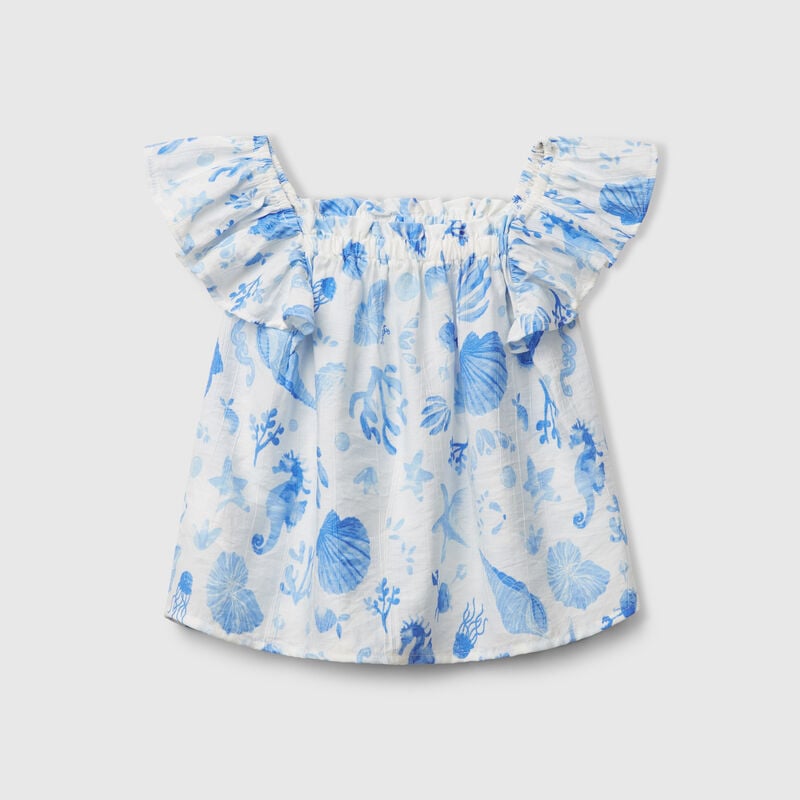 Top with floral print