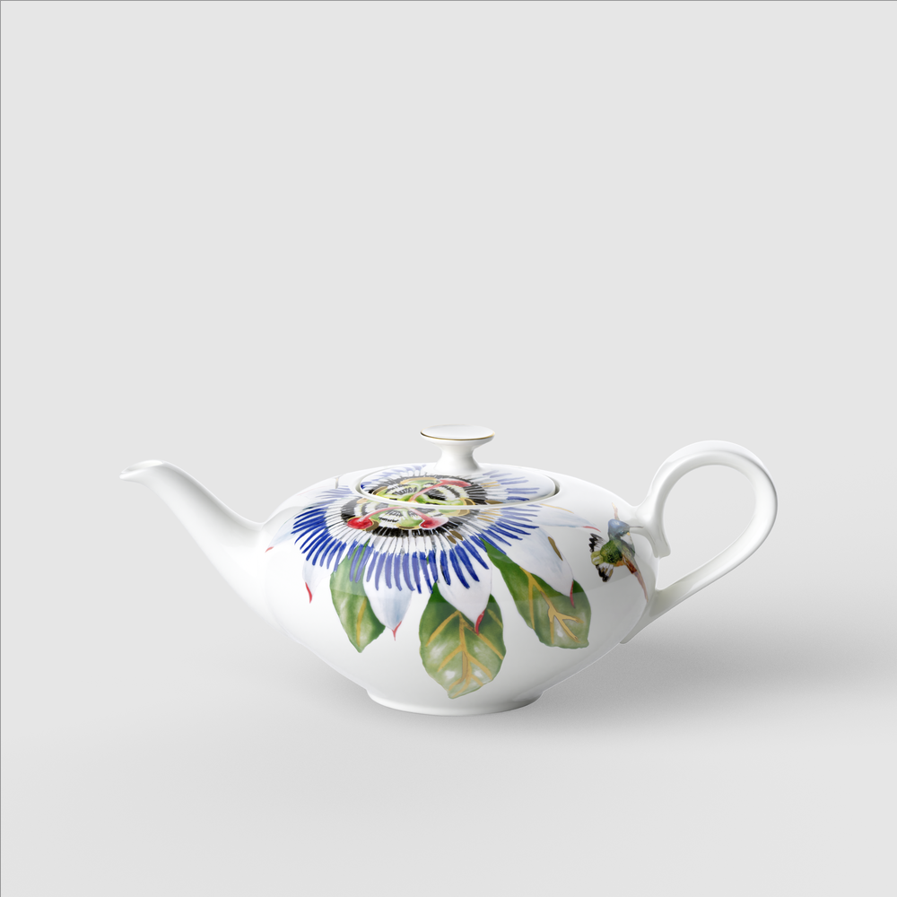 Amazonia Teapot - Multi-colored, 27.1 oz, Premium Bone Porcelain