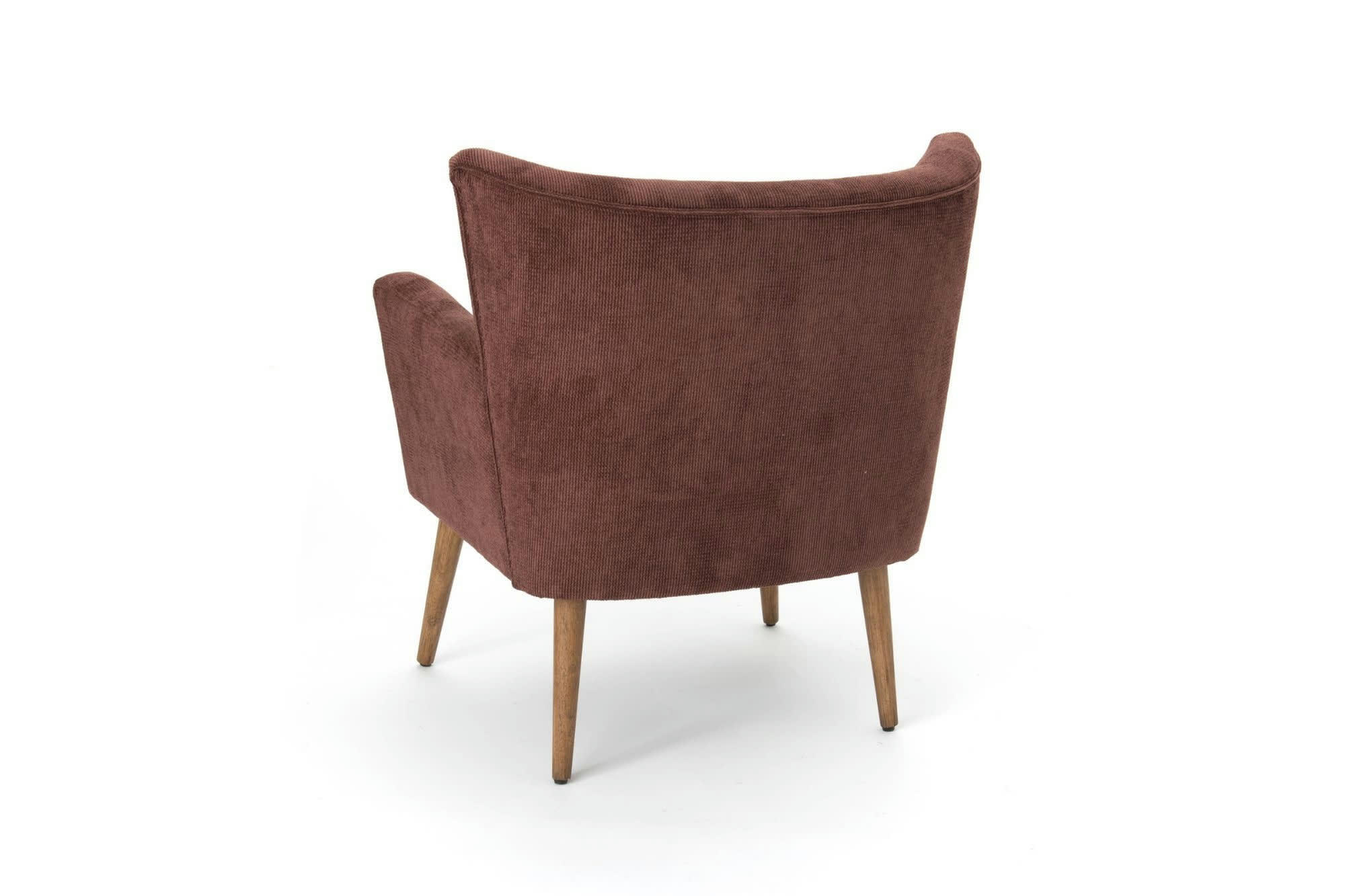 HERON - Fauteuil à accoudoirs en velours côtelé