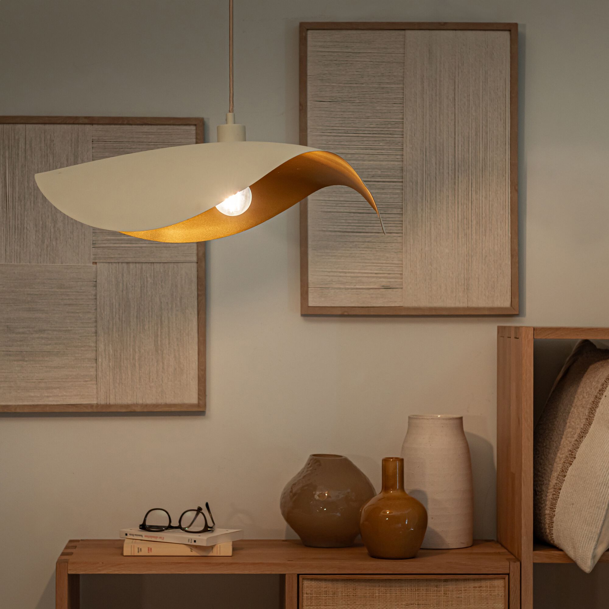 PALAVAS - Suspension électrifiée en acier - blanc