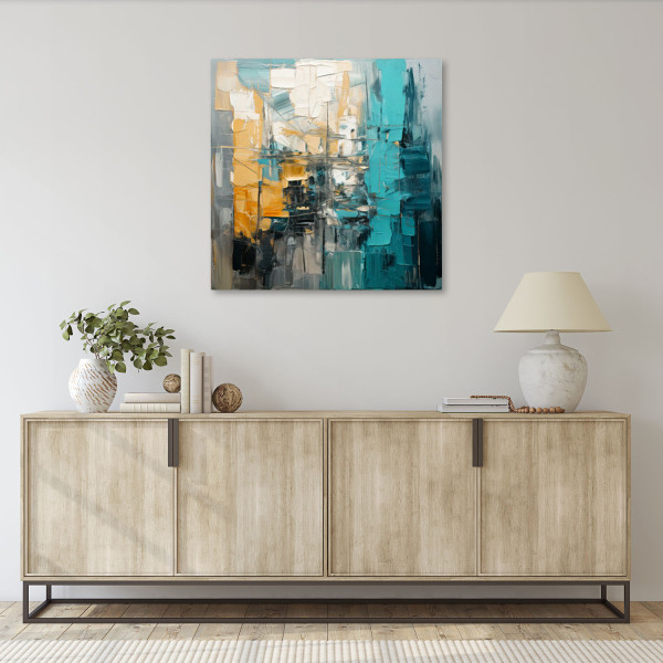 Feeby Obraz do salonu, Abstrakcja Geometryczna Nowoczesna 30x30