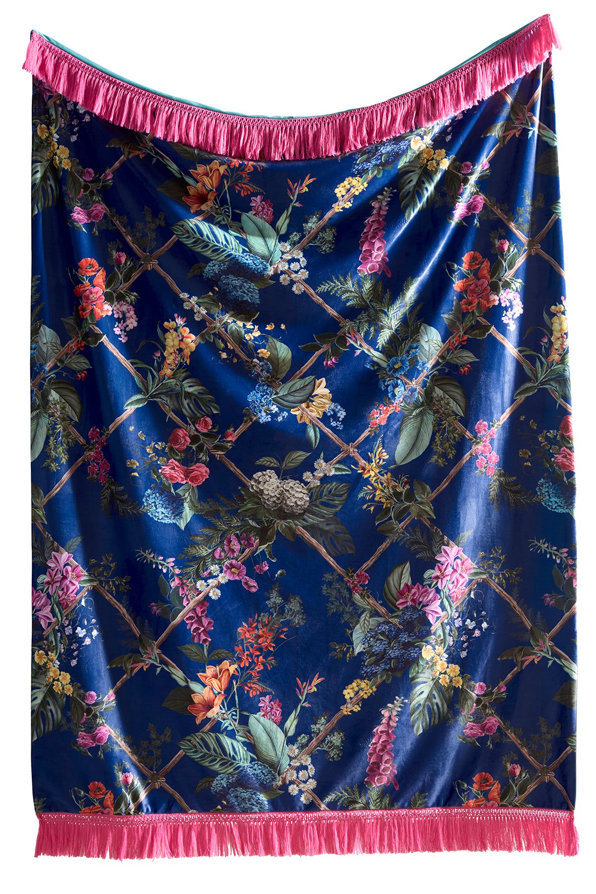 Laurence Llewelyn-Bowen Cotswold Fantasia' Soft Touch Floral Print Velvet Throw