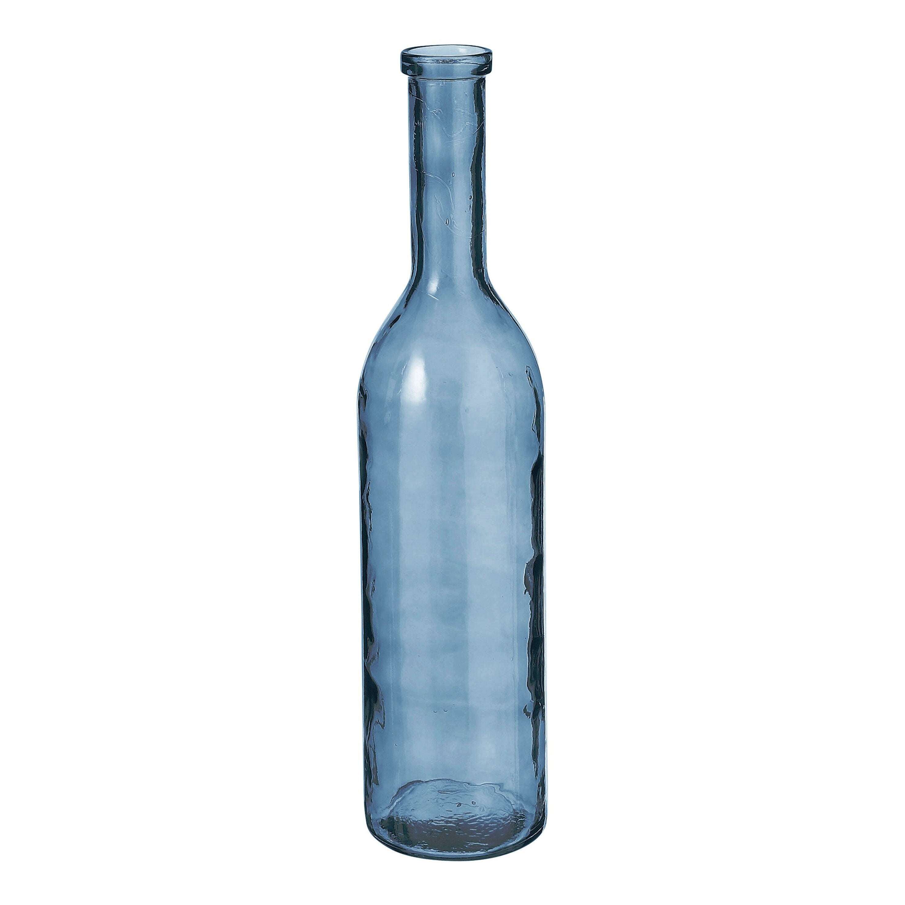 Mica Decorations Rioja Fles Vaas - H75 x Ø18 cm - Gerecycled Glas - Lichtblauw