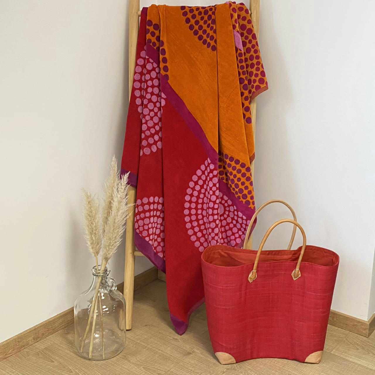 PLAGE - Serviette de plage éponge velours Jacquard Spirale 140x180 400g/m²