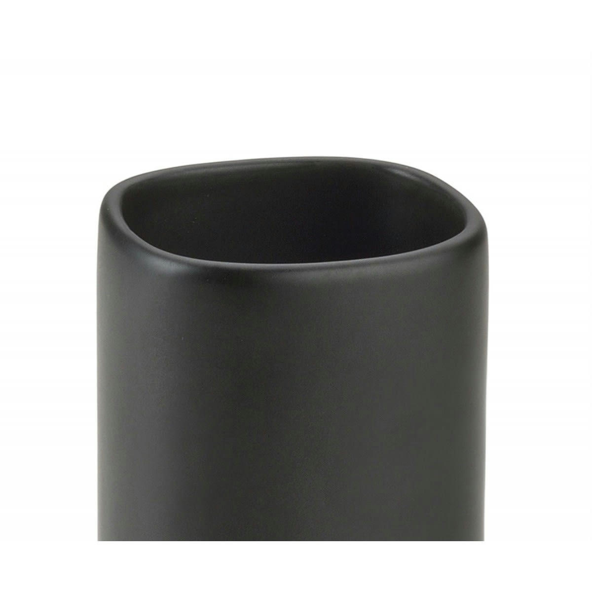 CÉRAMIQUE - Porte brosse à dents en céramique noire