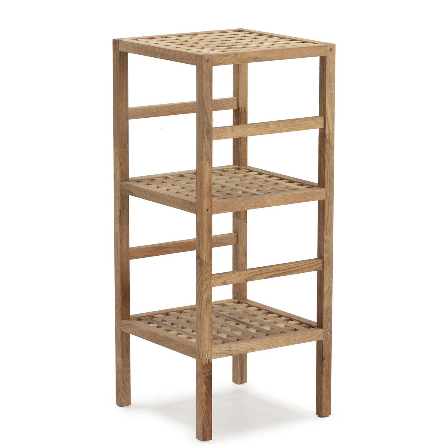 ALAM - Étagère en bois de noyer, hauteur 85 cm avec 3 niveaux