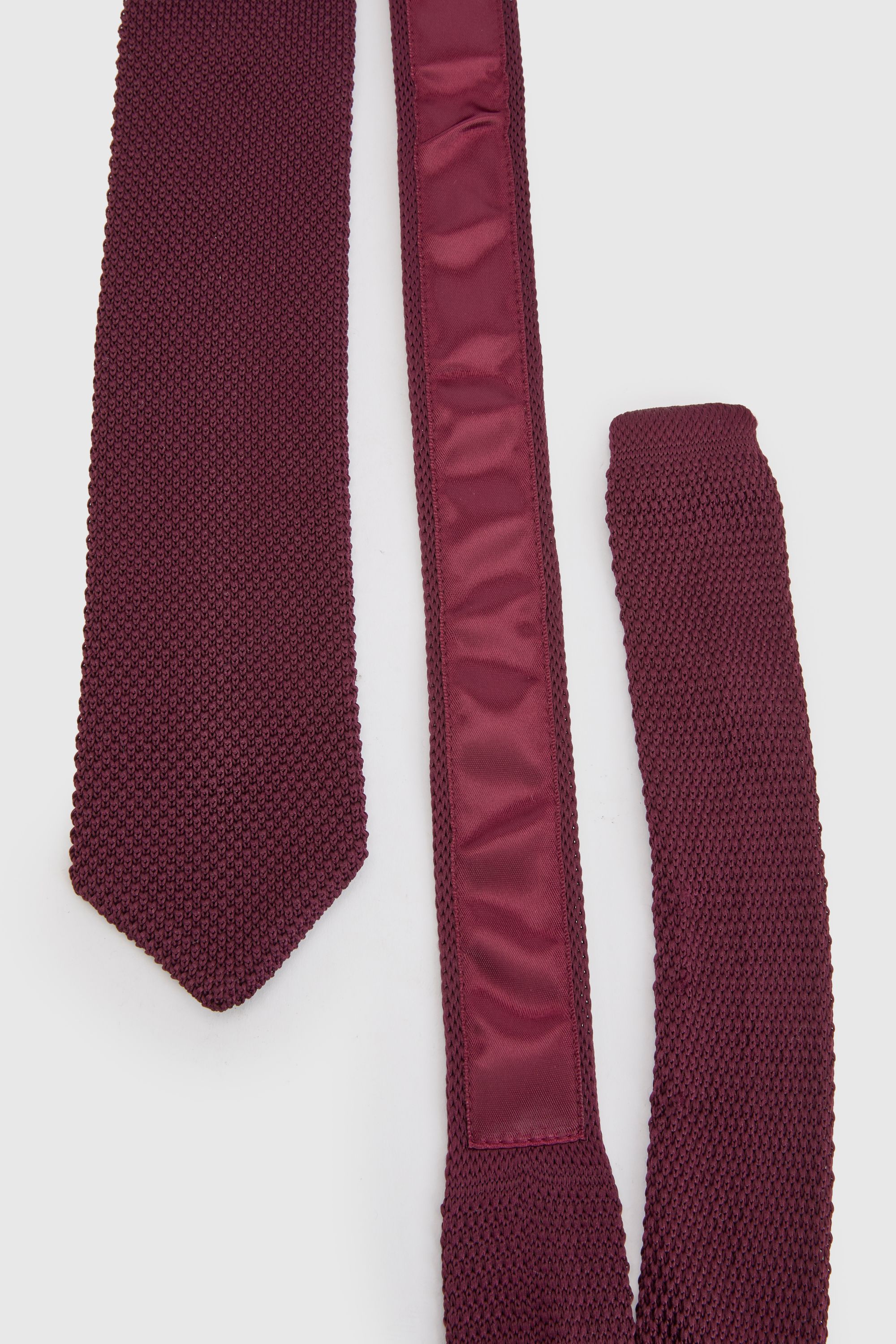Burton Burgundy Slim Knit Tie