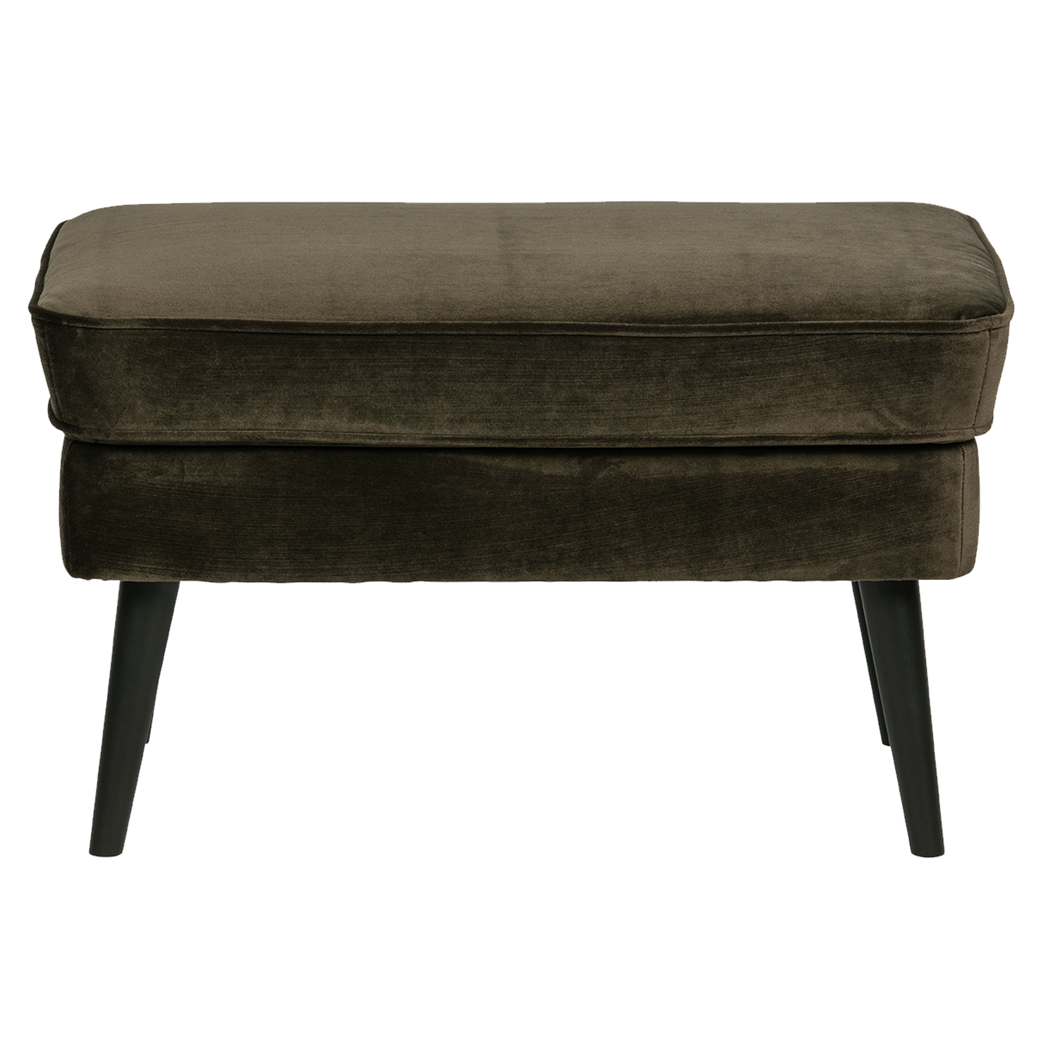 WOOOD hocker Rocco - Velvet - Warm Groen - 47x77x51