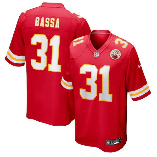 Jeffrey Bassa Kansas City Chiefs Nike Team Game Jersey -  Red