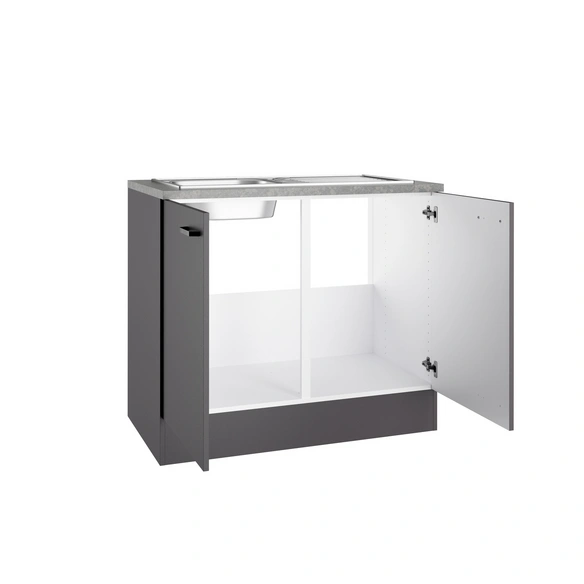 Spülenunterschrank »OPTImulti MUKI SAPL106-1  «, BxTxH: 100 x 60 x 88 cm, Weiß (Bonn214)