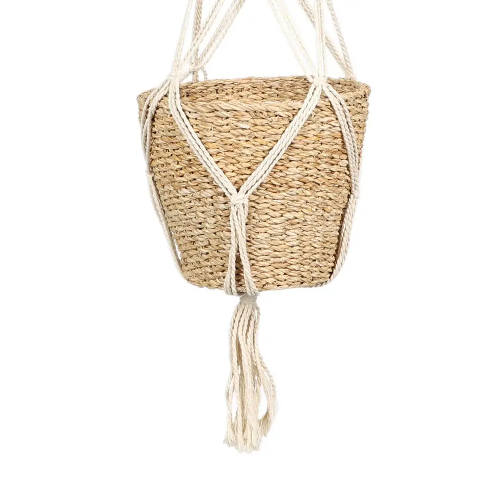 Natural Living plantenhanger met zeegras pot - H110 cm - D25 cm