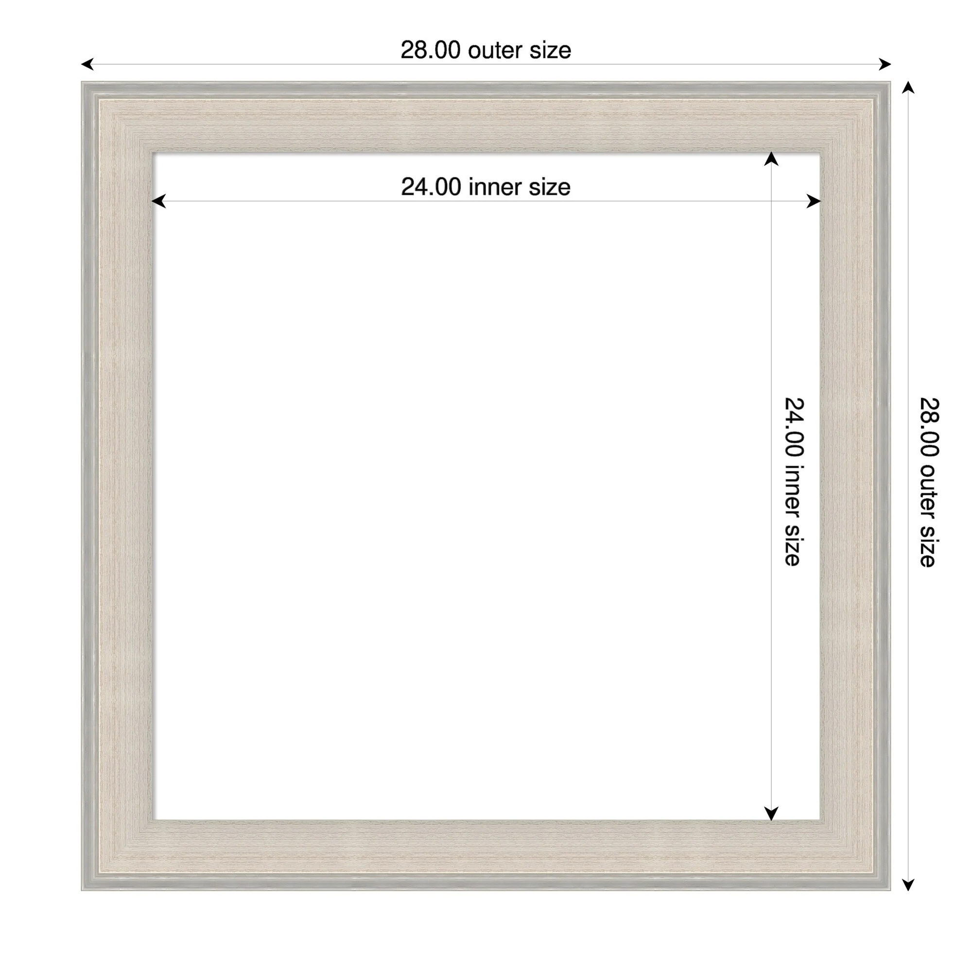 Amanti Art Cottage White Silver Framed Dry Erase Magnetic Board