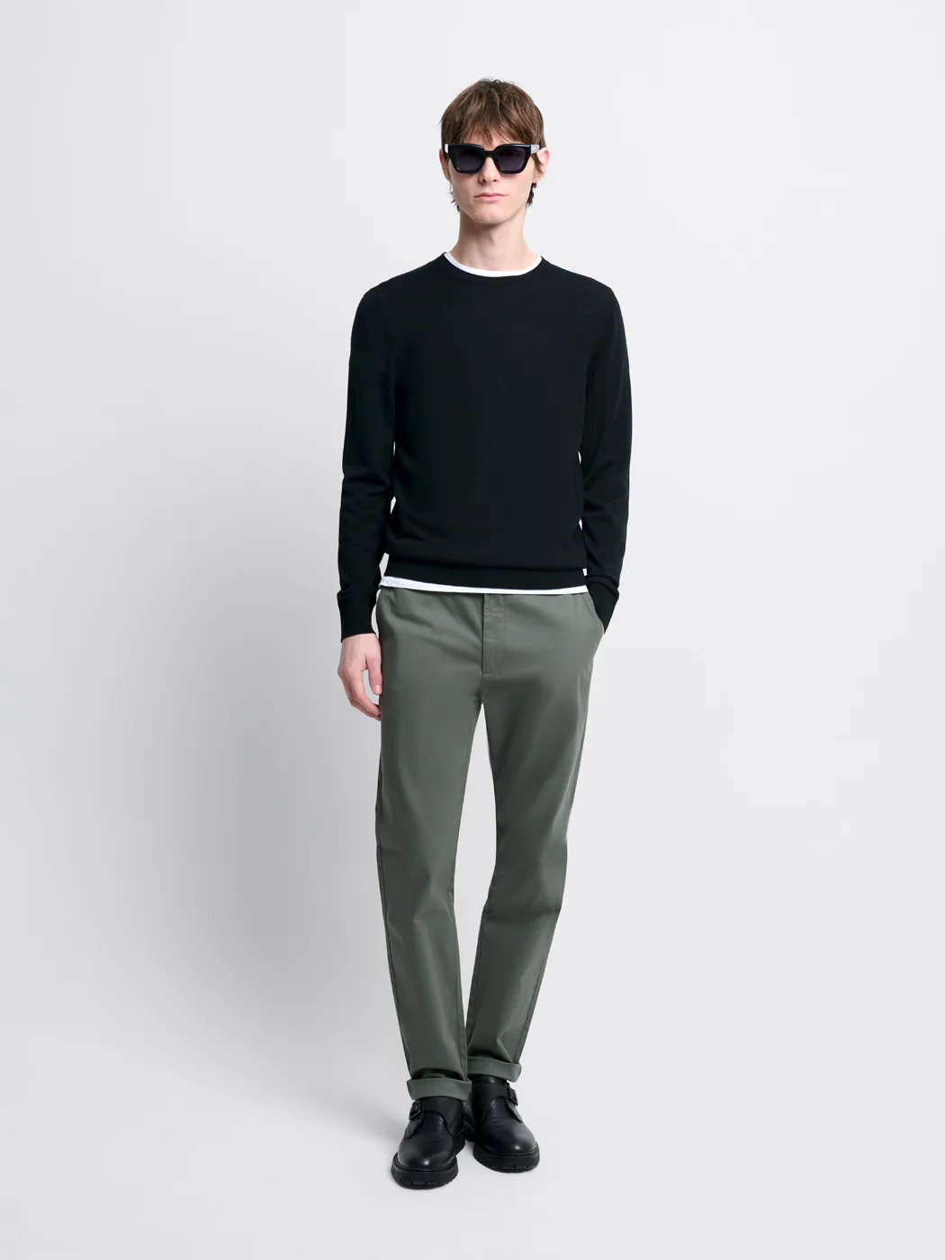 Chino en coton mélangé