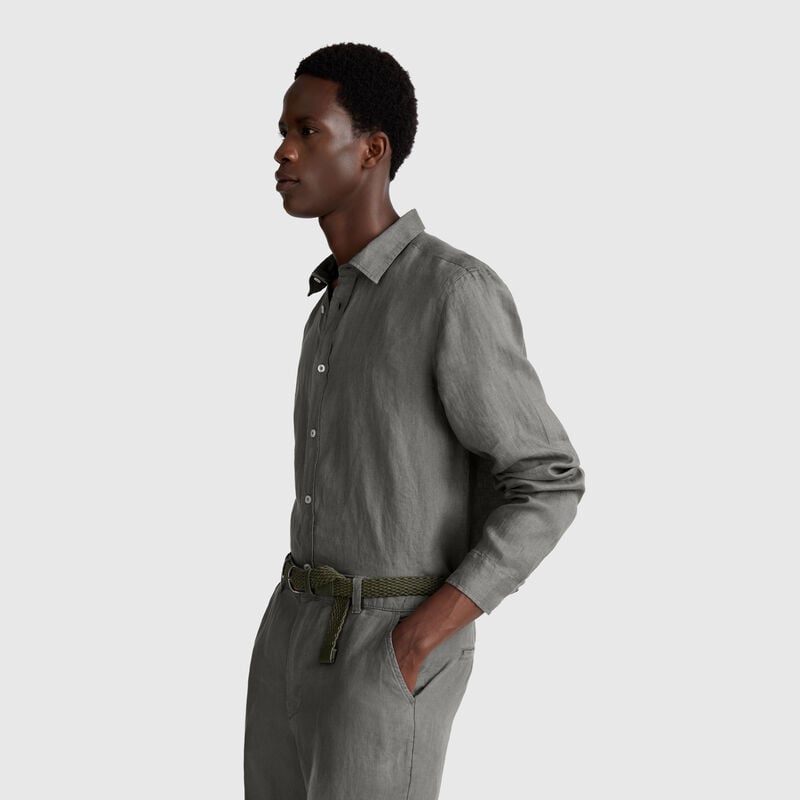 Shirt in pure linen