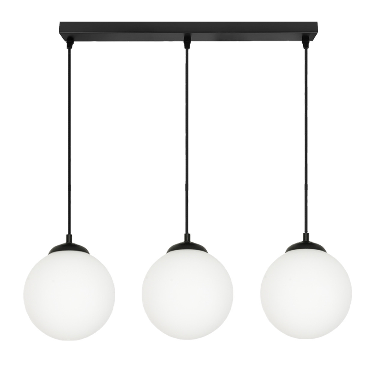 Lampa wisząca listwa EDYLIT białe kule loft LED 3xE14 BRONX 13-762