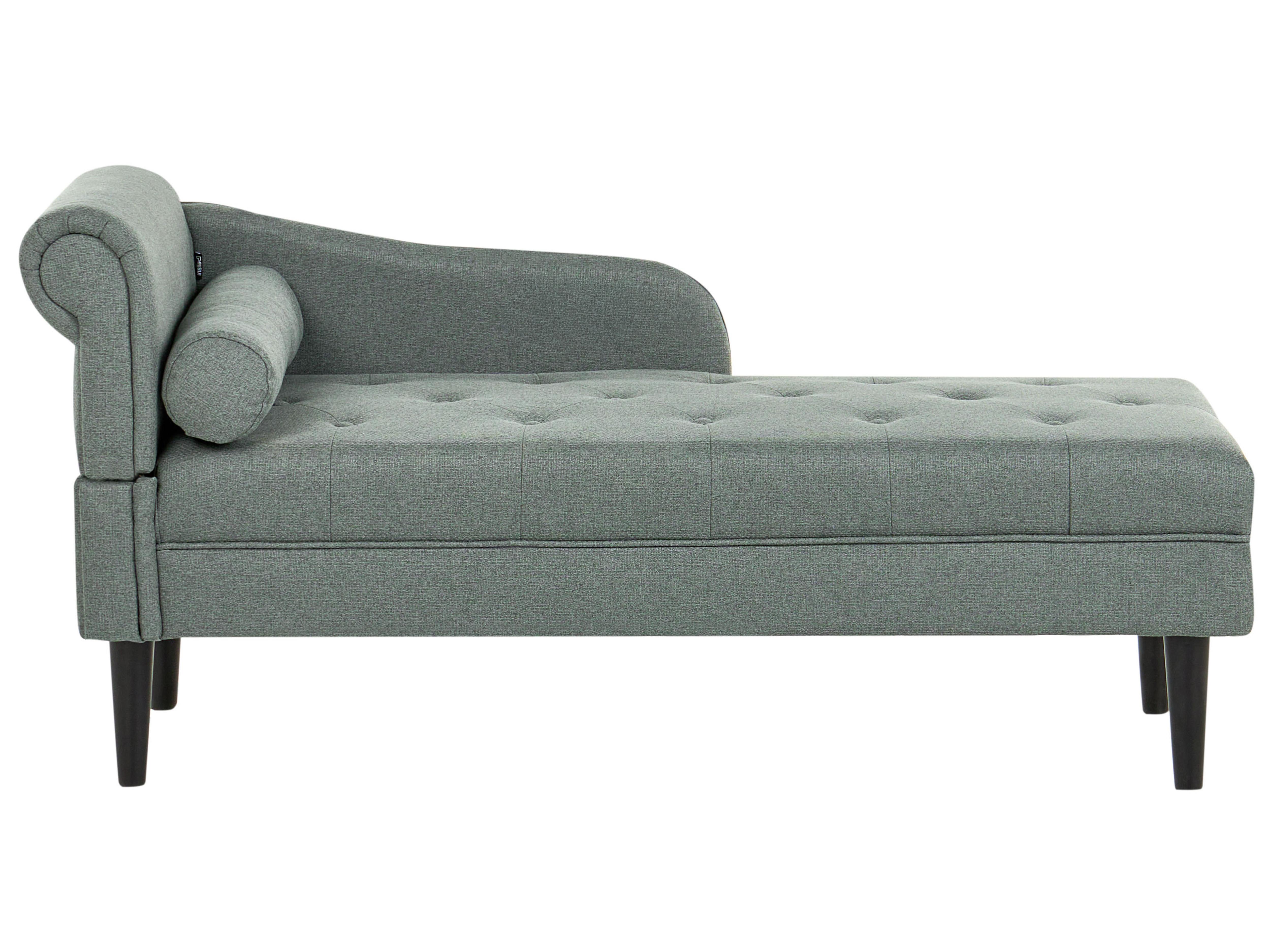 Left-Hand Chaise Longue YVOIRE Fabric Green