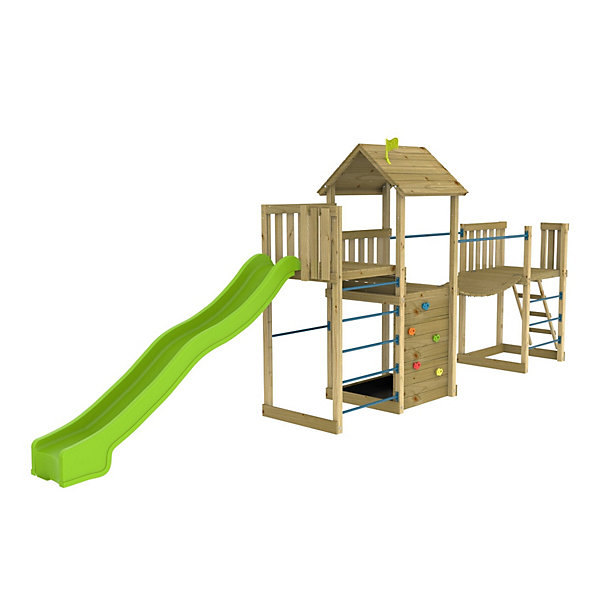 Aire de jeux triple plateforme CITRONNIER en bois