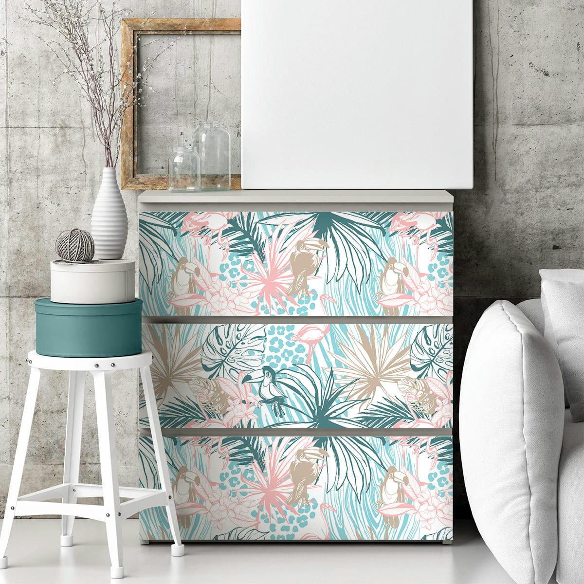 - Sticker meuble tropical fatea 40x60cm