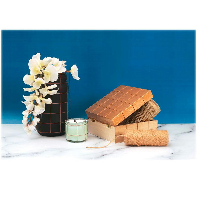 CUBIQUE - Boite carré en bois effet cubique 13x13x6cm