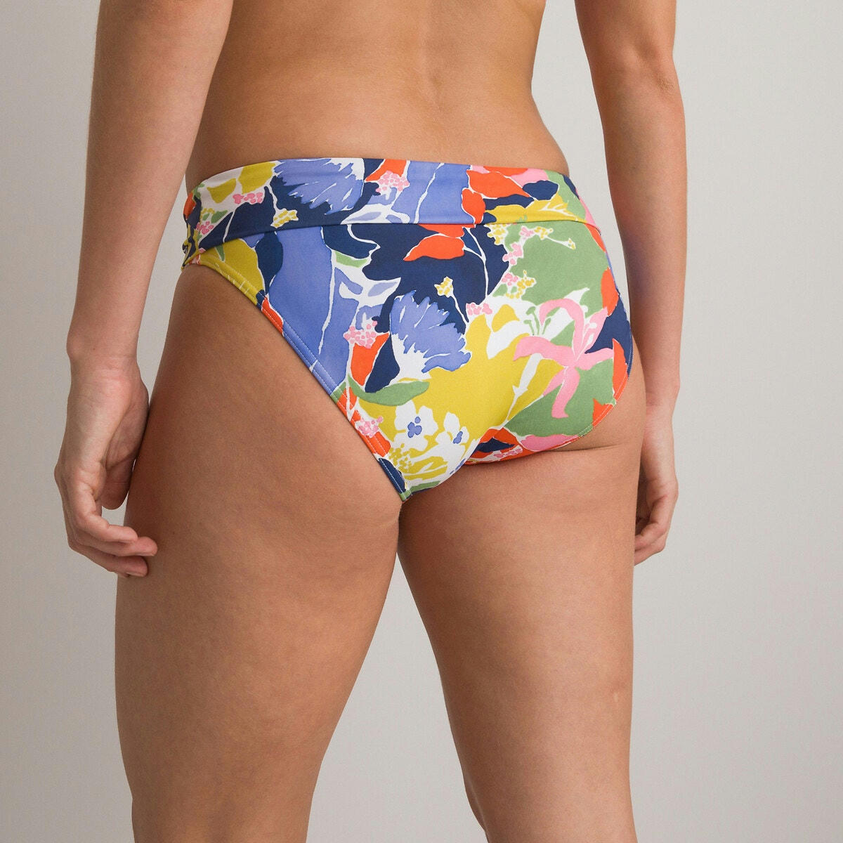 Bas de maillot de bain culotte, imprimé fleurs