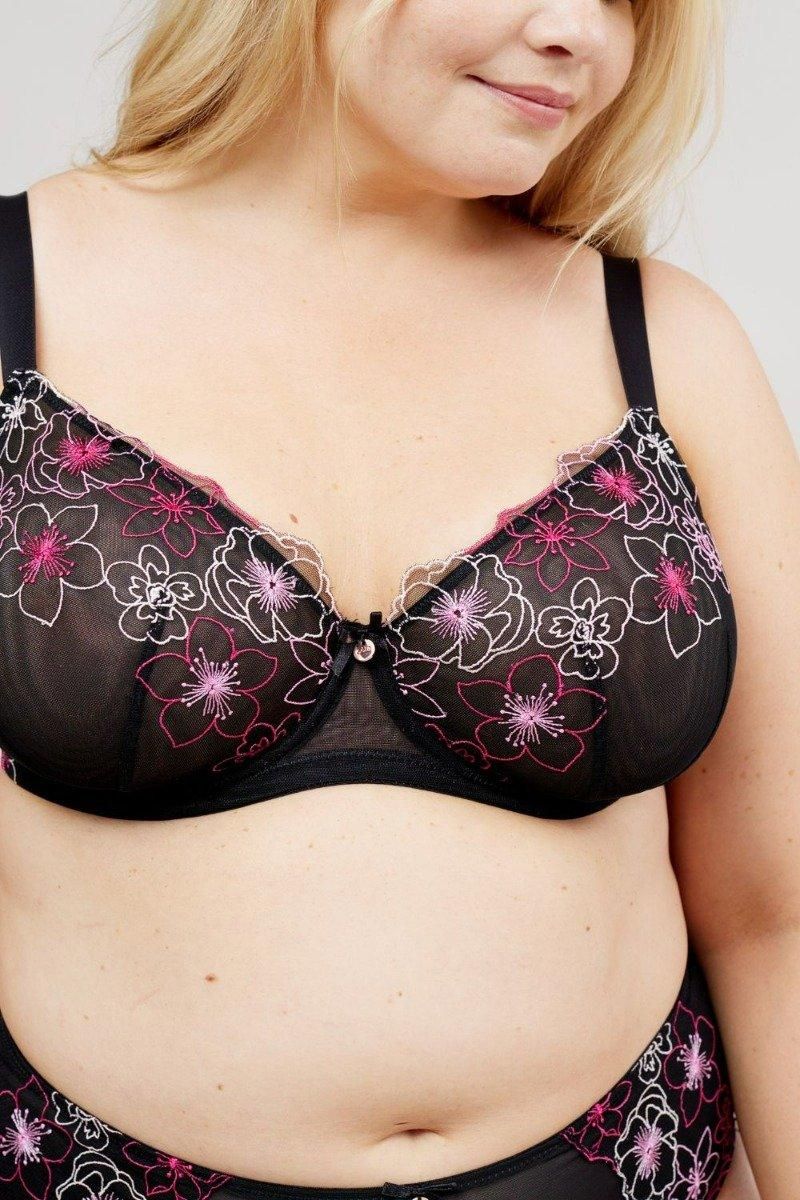 Oola Lingerie Oola Embroidery Balcony Bra