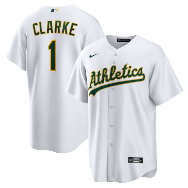 Denzel Clarke Athletics Nike Home Replica Jersey - White