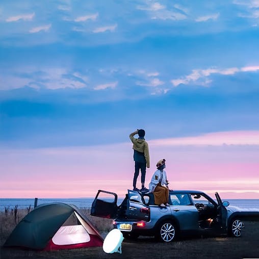 NNETM Solar LED Camping Light with Magnetic Base