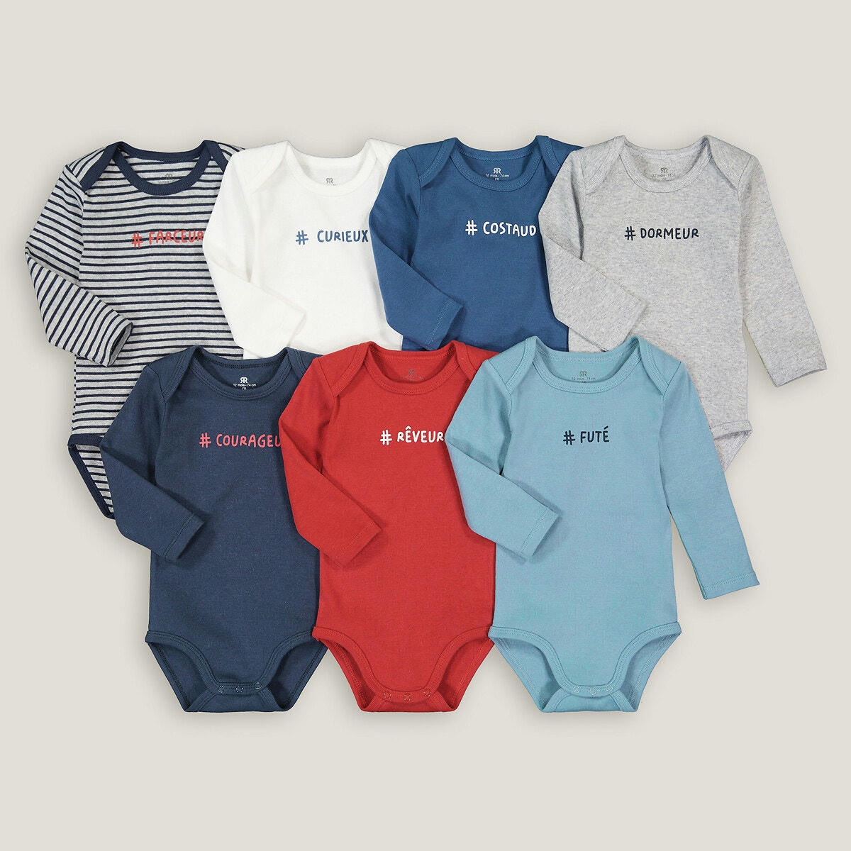Lot de 7 bodies manches longues
