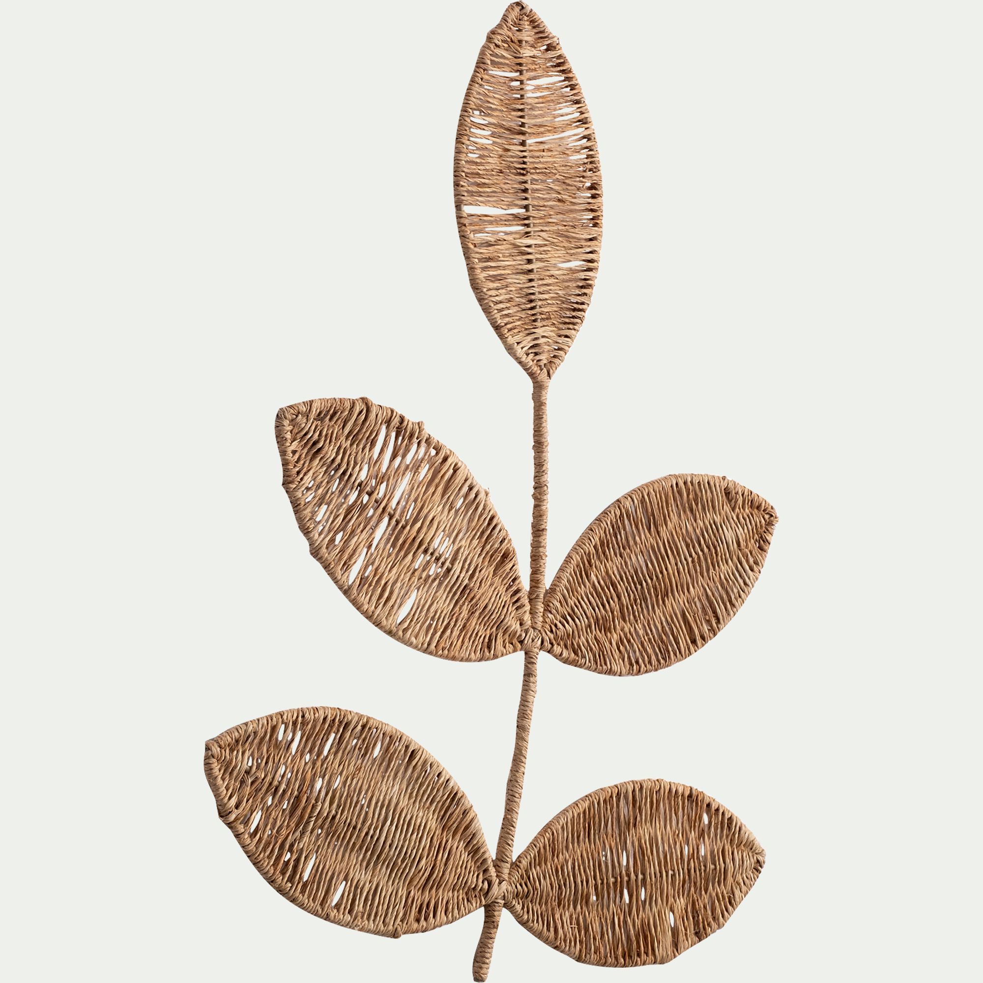 VANIA - Déco murale feuillage en jute L40cm - naturel