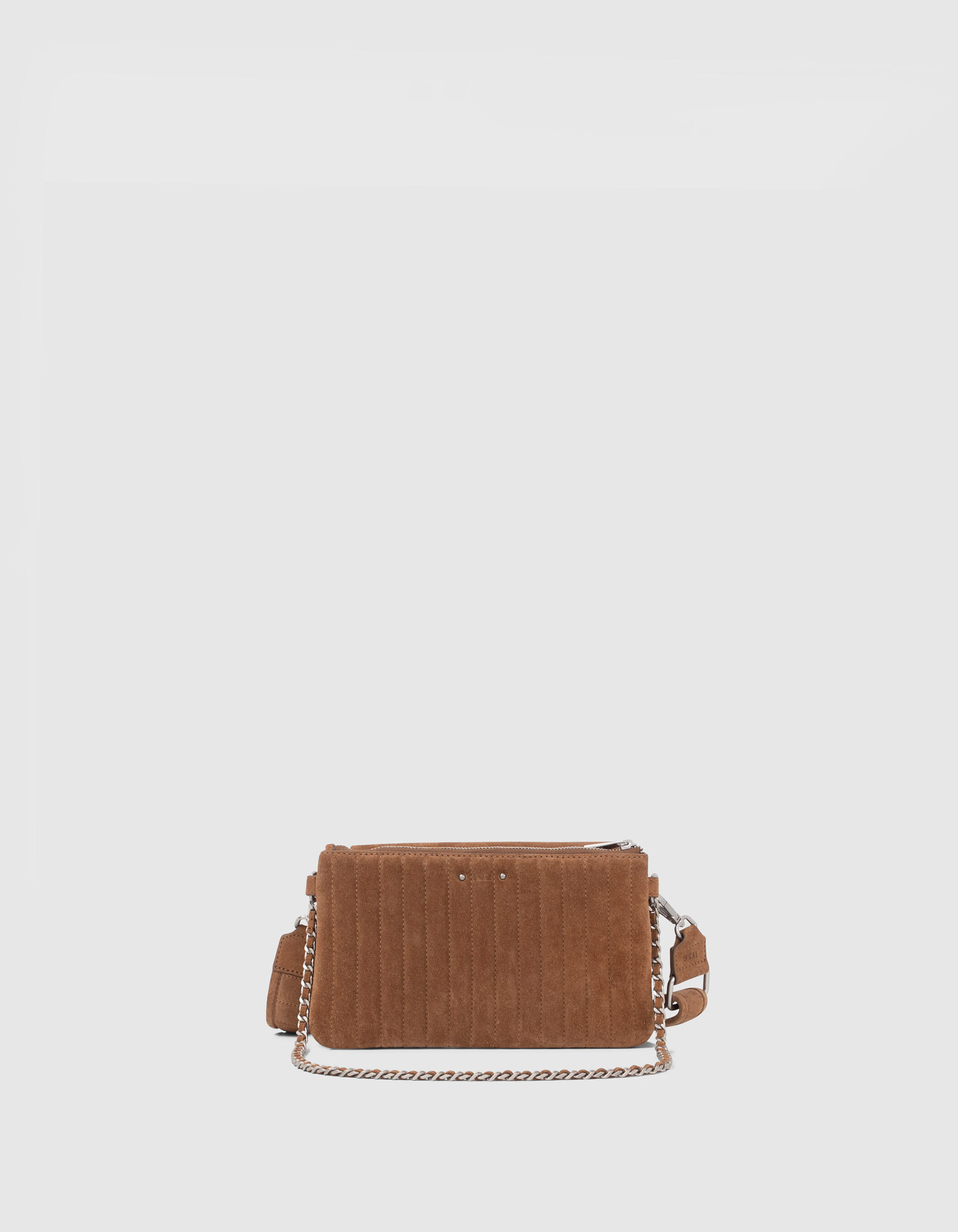 Sac Le 111 Staten Island camel cuir velours Femme