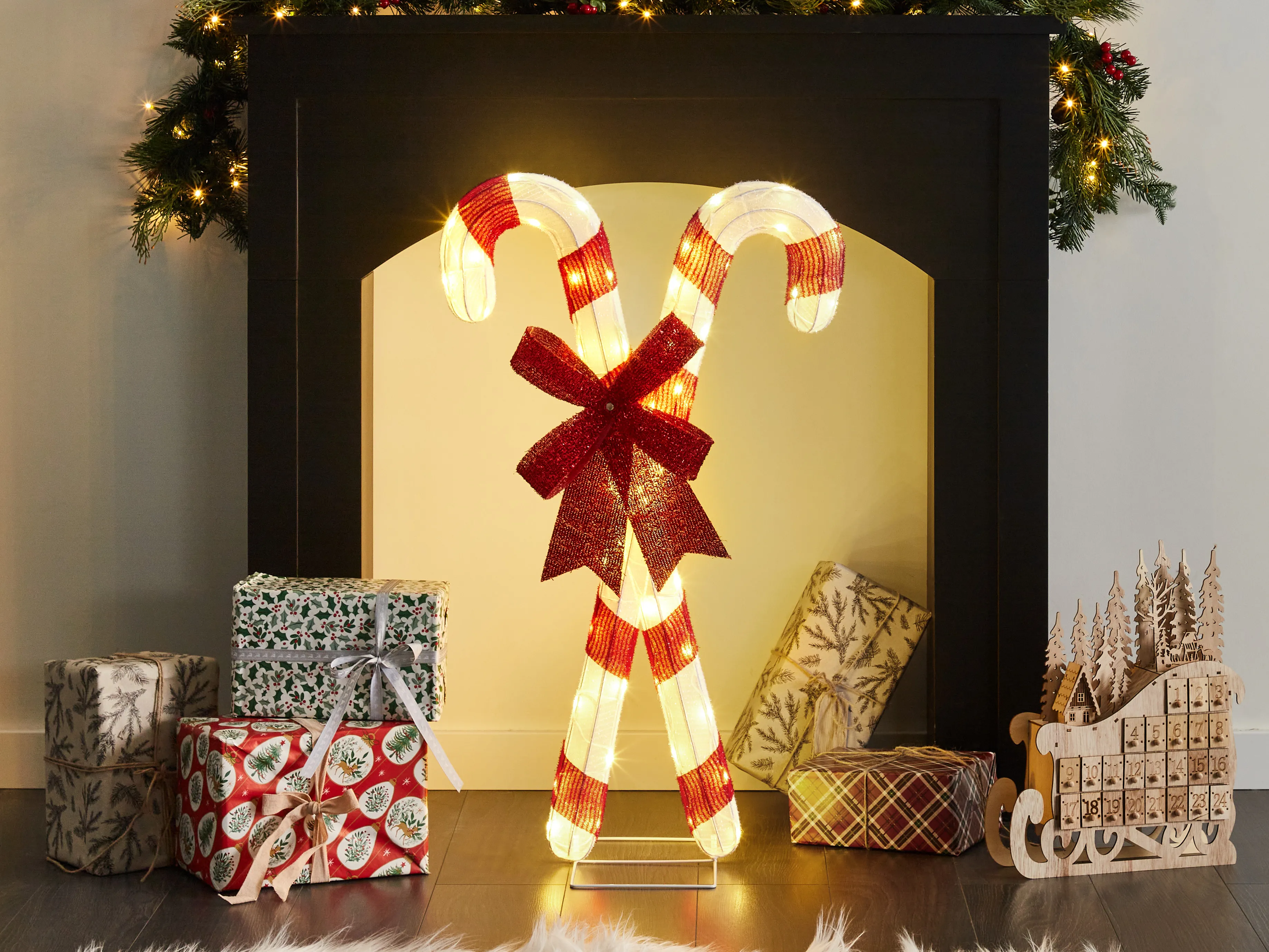 Outdoor Decoration LED OLASVIK 90 cm White Red