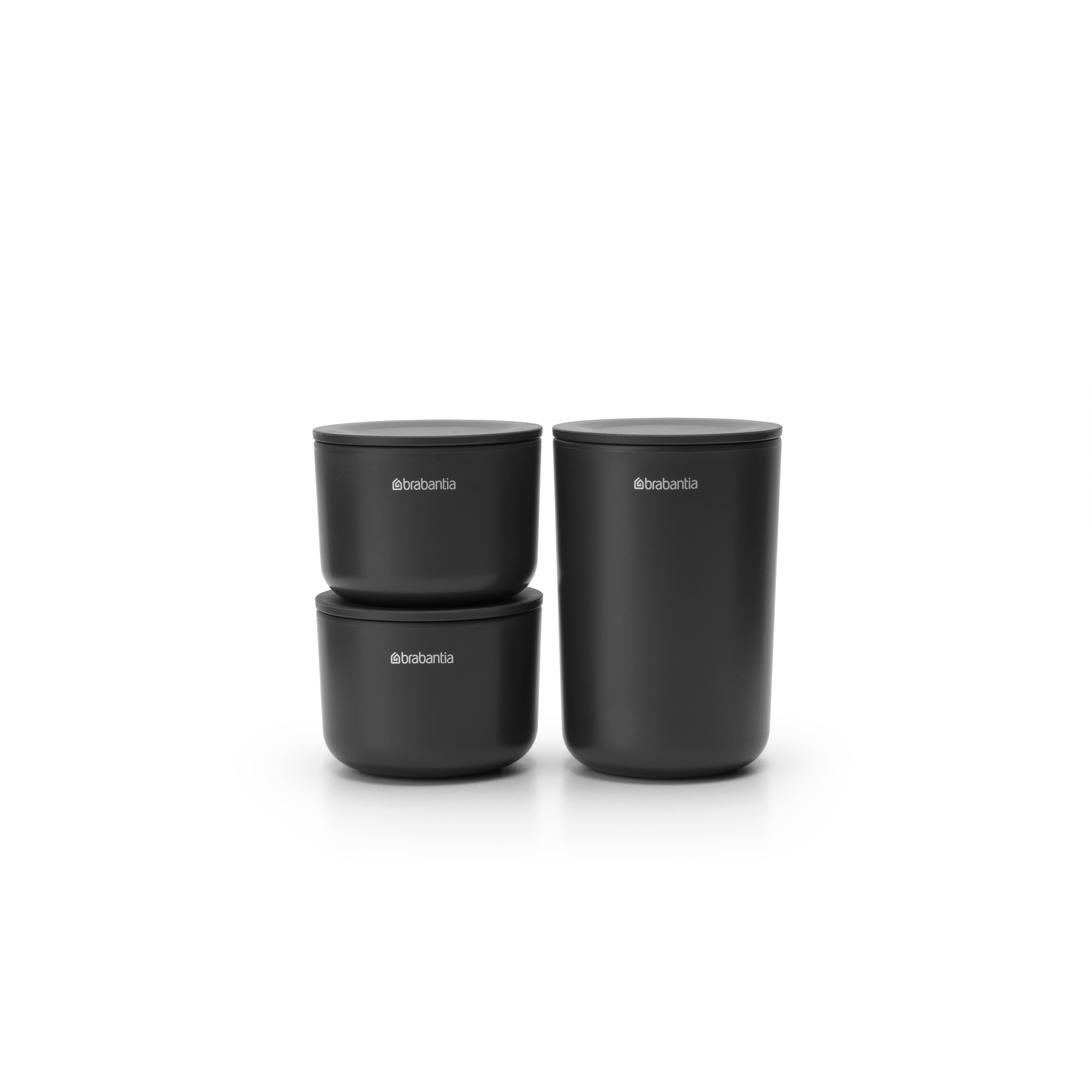 Brabantia Opbergbakjes, set van 3 - Dark Grey