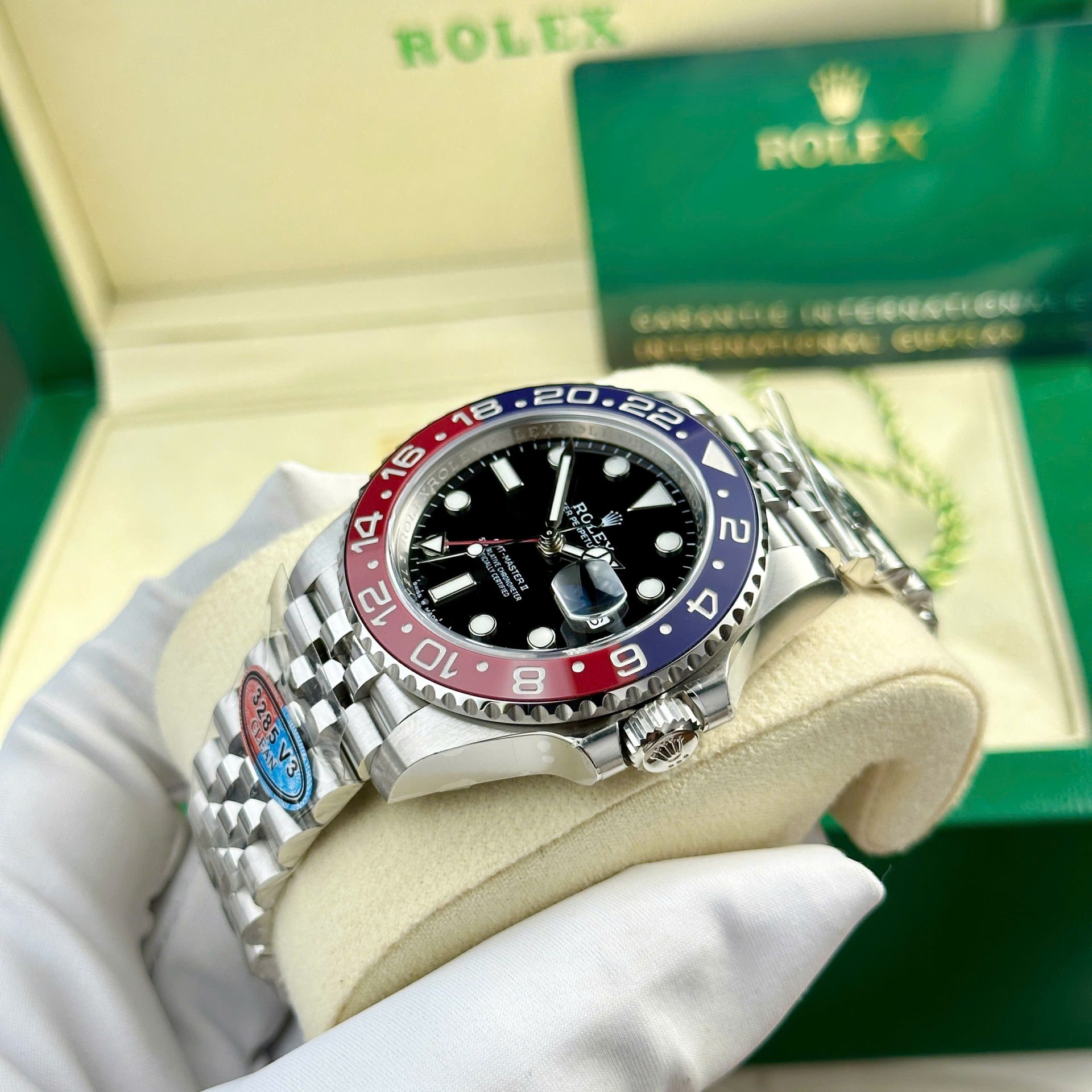Rolex GMT-Master II 126710BLRO Pepsi 904L Steel Black Dial 40mm Jub Super Clone