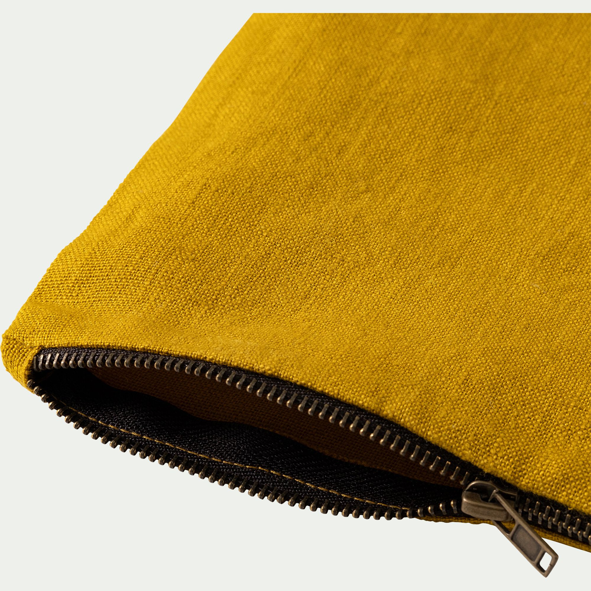 LUCETTE - Trousse de toilette en lin - jaune argan