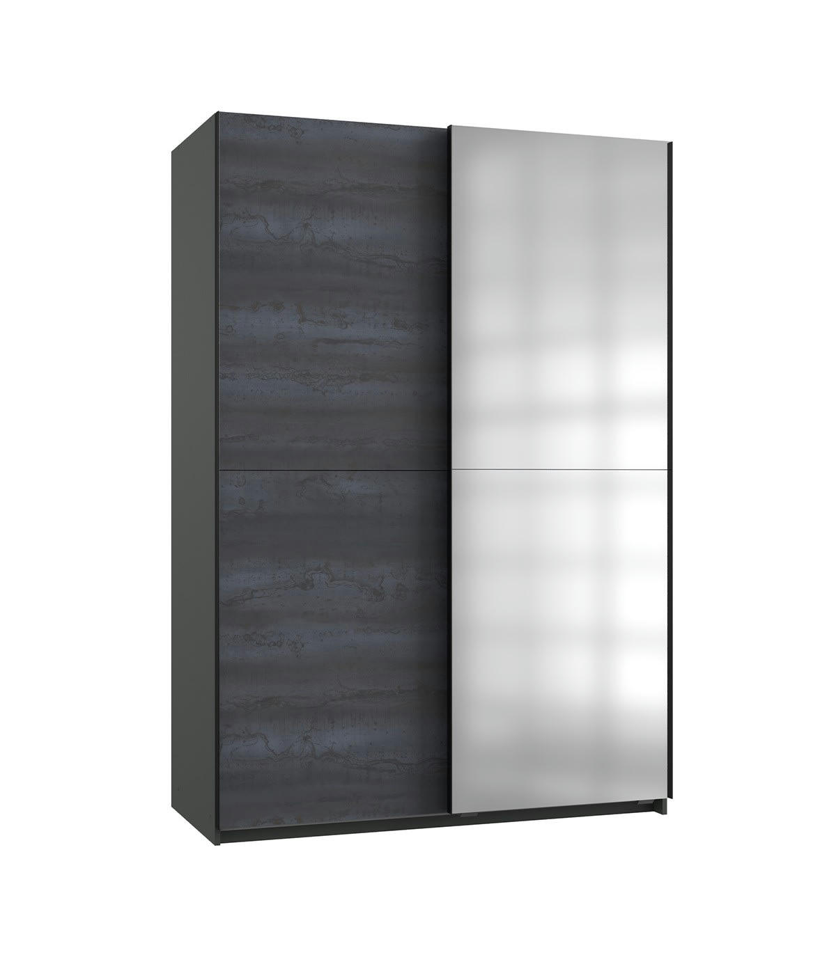 - Armoire 2 portes coulissantes dont 1 miroir - L135 cm