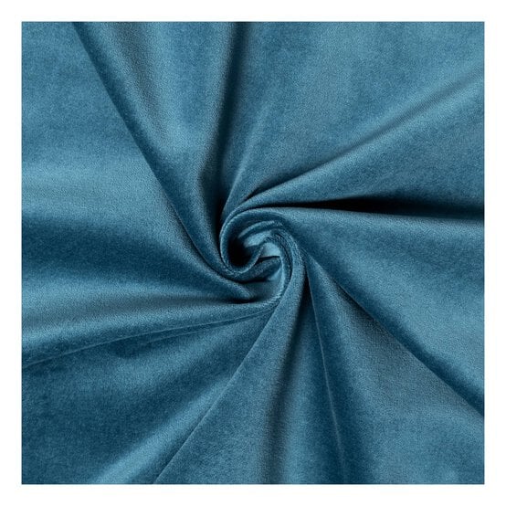 Teal Cotton Velvet Fabric?by the Metre