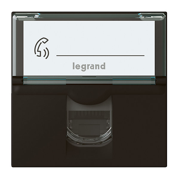 Mécanisme prise RJ45 6FTP Legrand Mosaïc noir