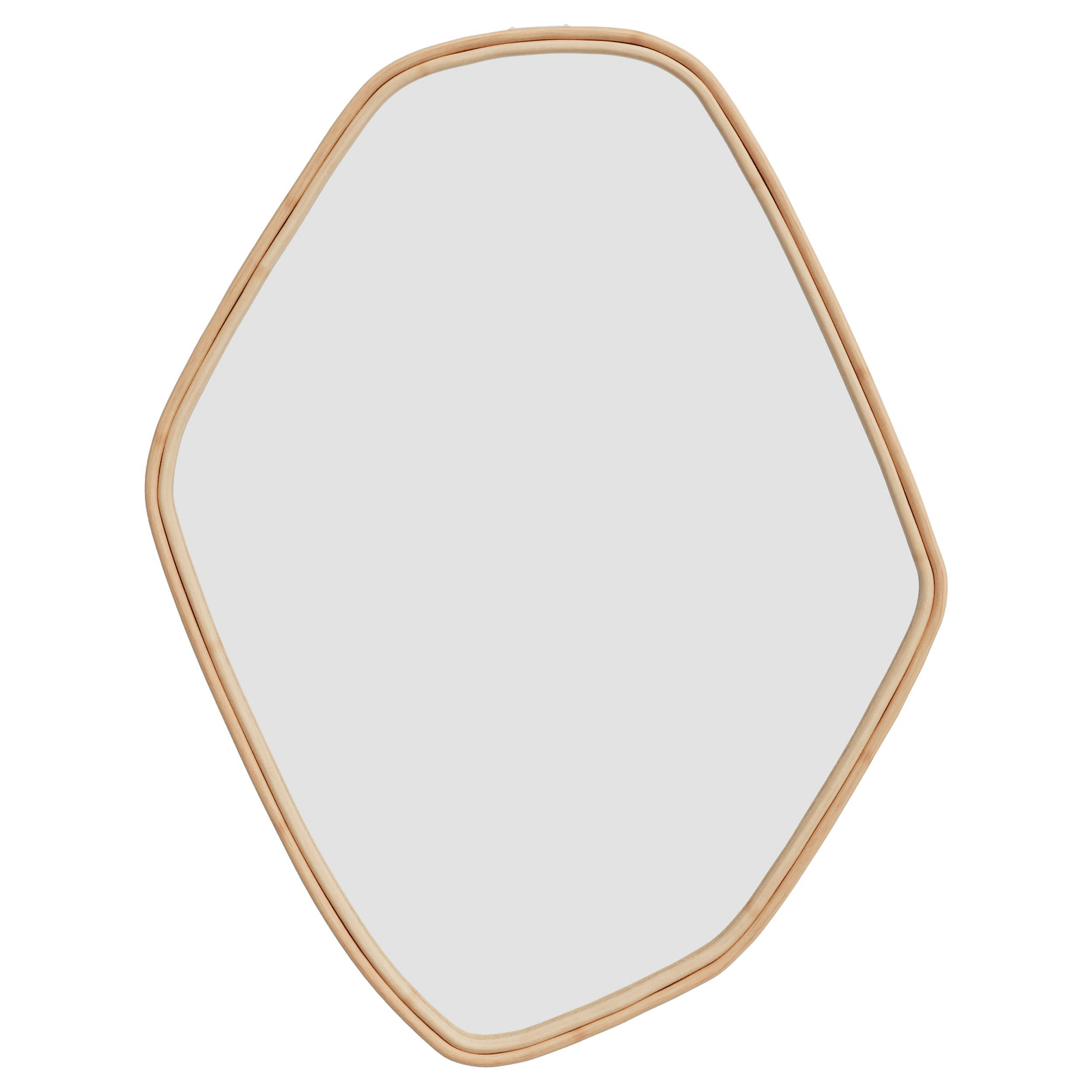 TSERI - Miroir organique en rotin 76,5x53 cm