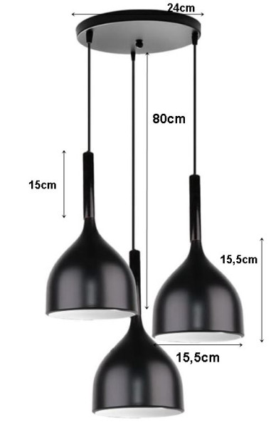 Lampa sufitowa metalowa klosz