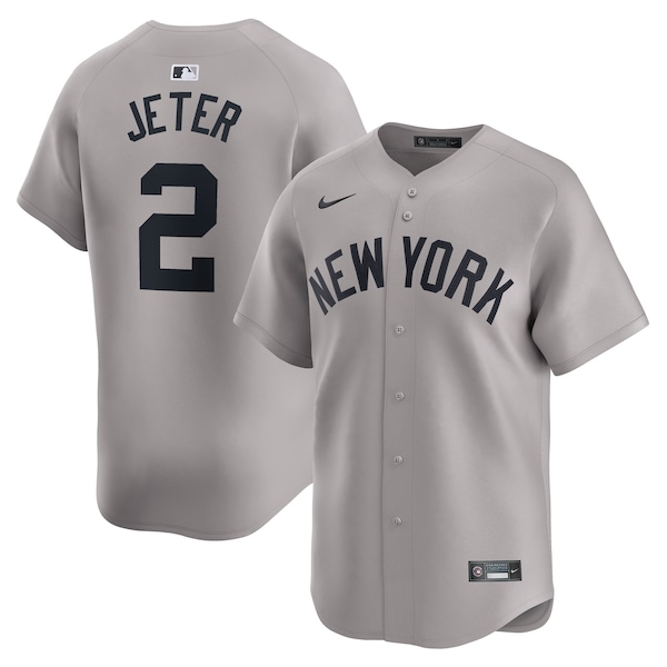Derek Jeter New York Yankees Nike Away Limited Player Jersey - Gray/White