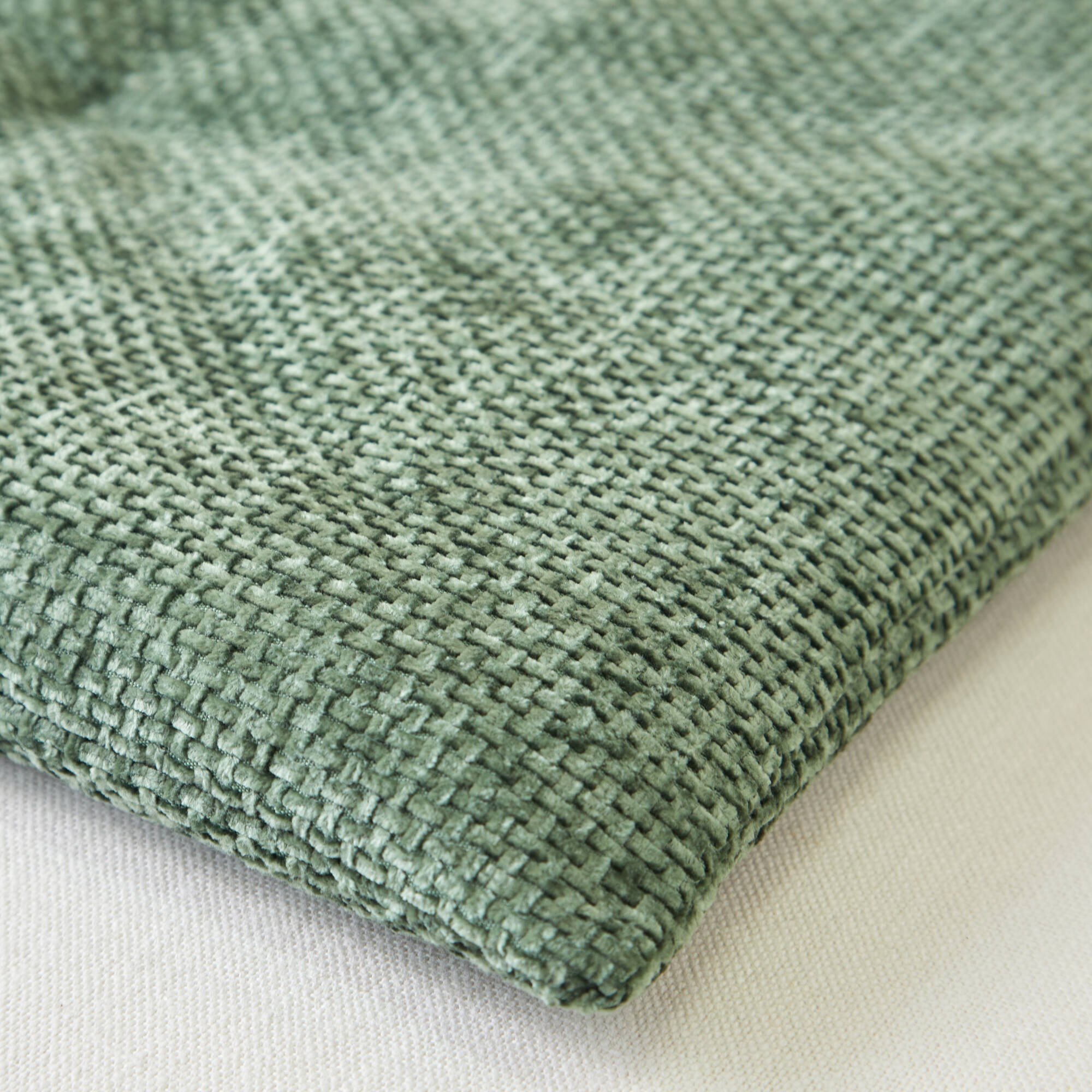 Long coussin de canapé tissage chenille