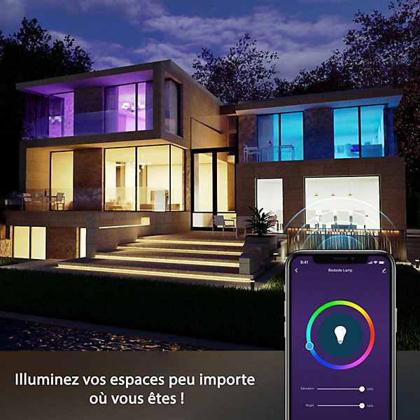 Ampoule LED Connectée B22 8W WiFi RGBW - SILAMP