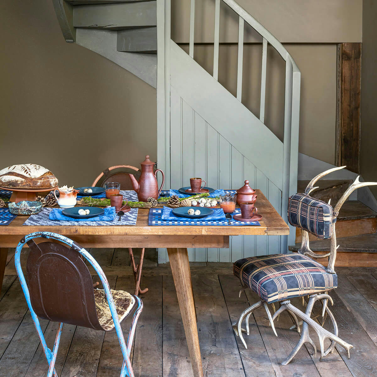 ORIGIN RYTHME - Set de table en coton denim 50 x 36